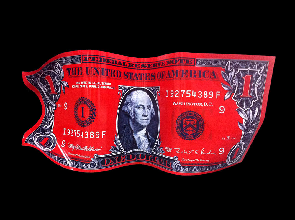 Karl Lagasse - One Dollar - Aluminium photo 1