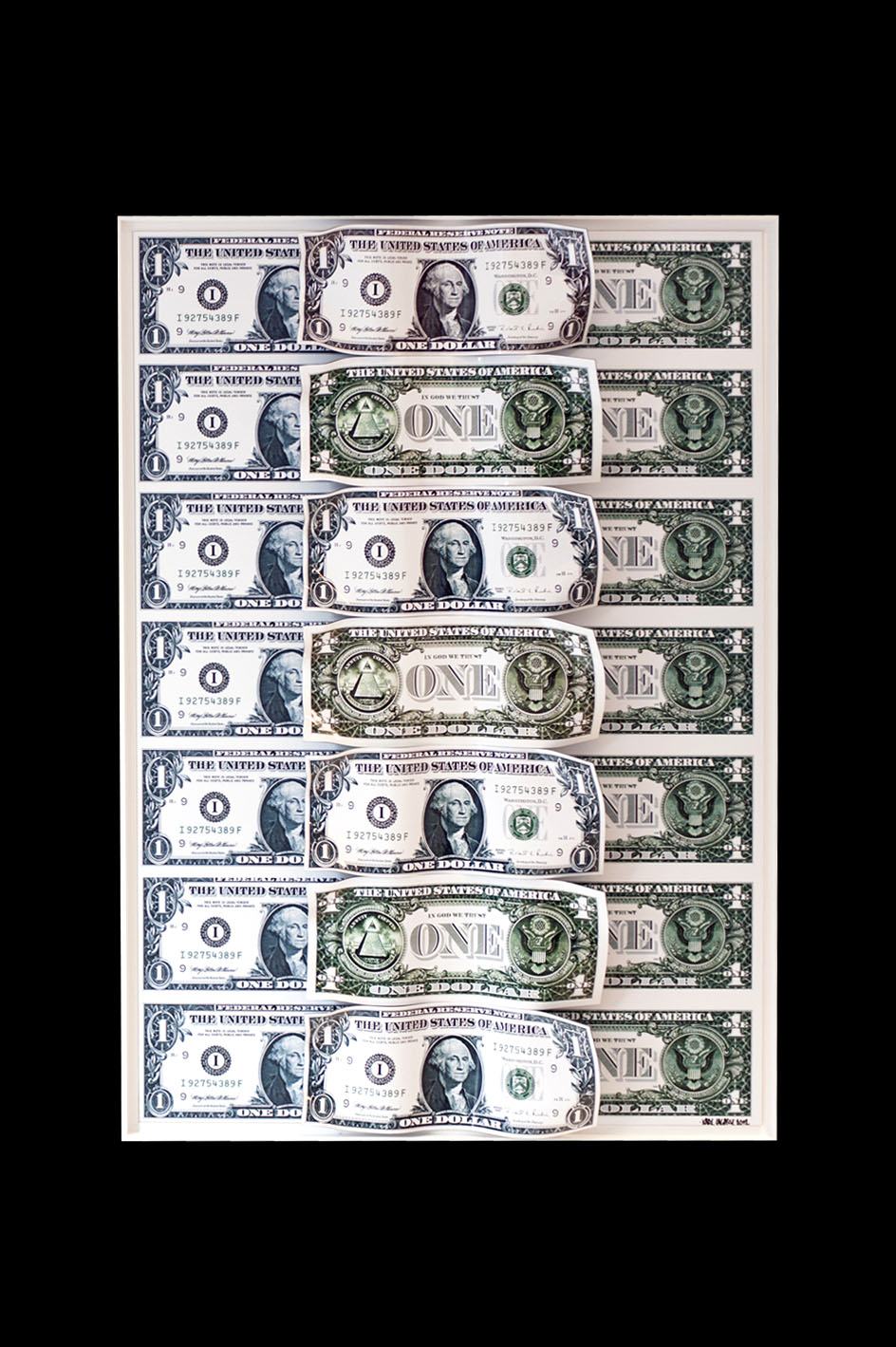 Karl Lagasse - One Dollar - Sculptures Murales photo 2